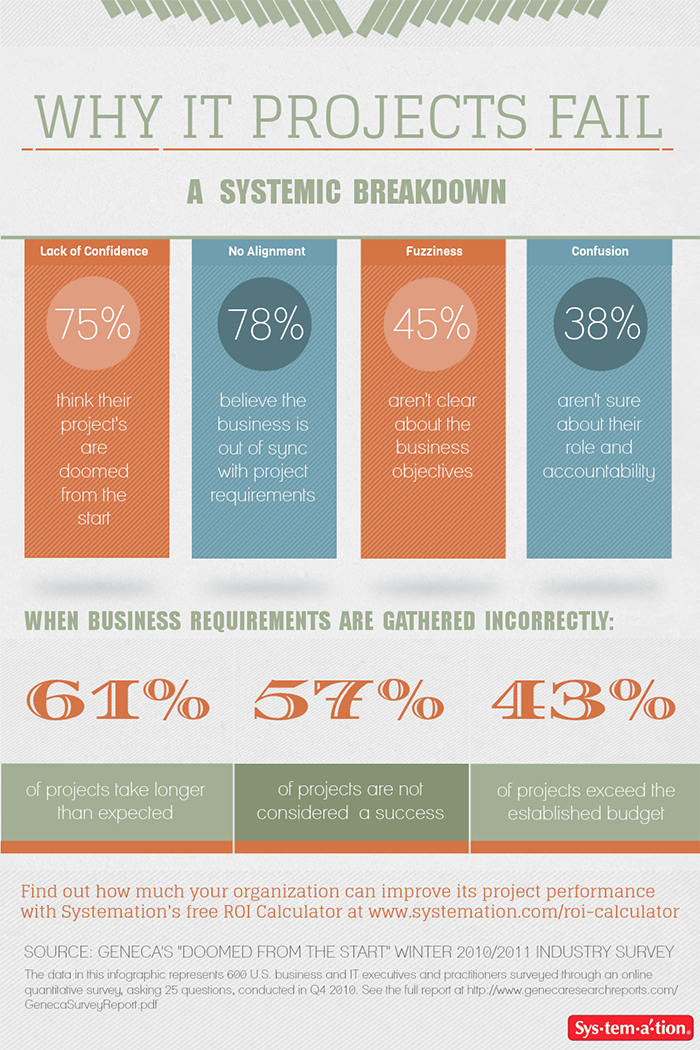 ROI Calculator: Why IT Projects Fail Infographics